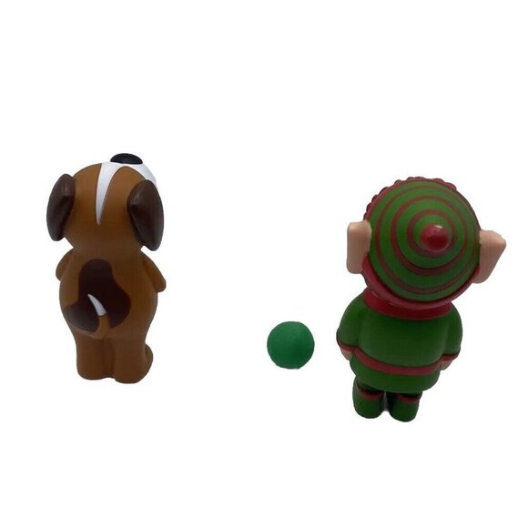 Hog Wild Christmas Elf And Dog Doggy Popper With 1 Ball Toy Soft Air Power Play - Picture 3 of 12